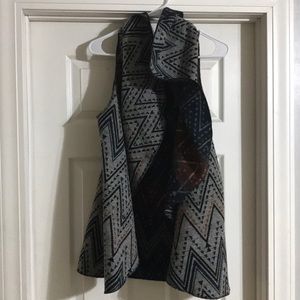 Beautiful Patterned Open-Front Vest
